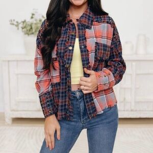 Coral 🪸 and Blue studded top by BlueVelvet